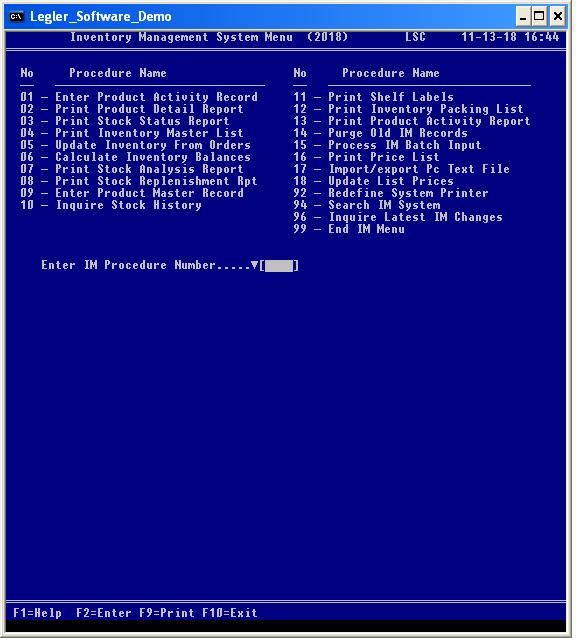 IM System Menu
